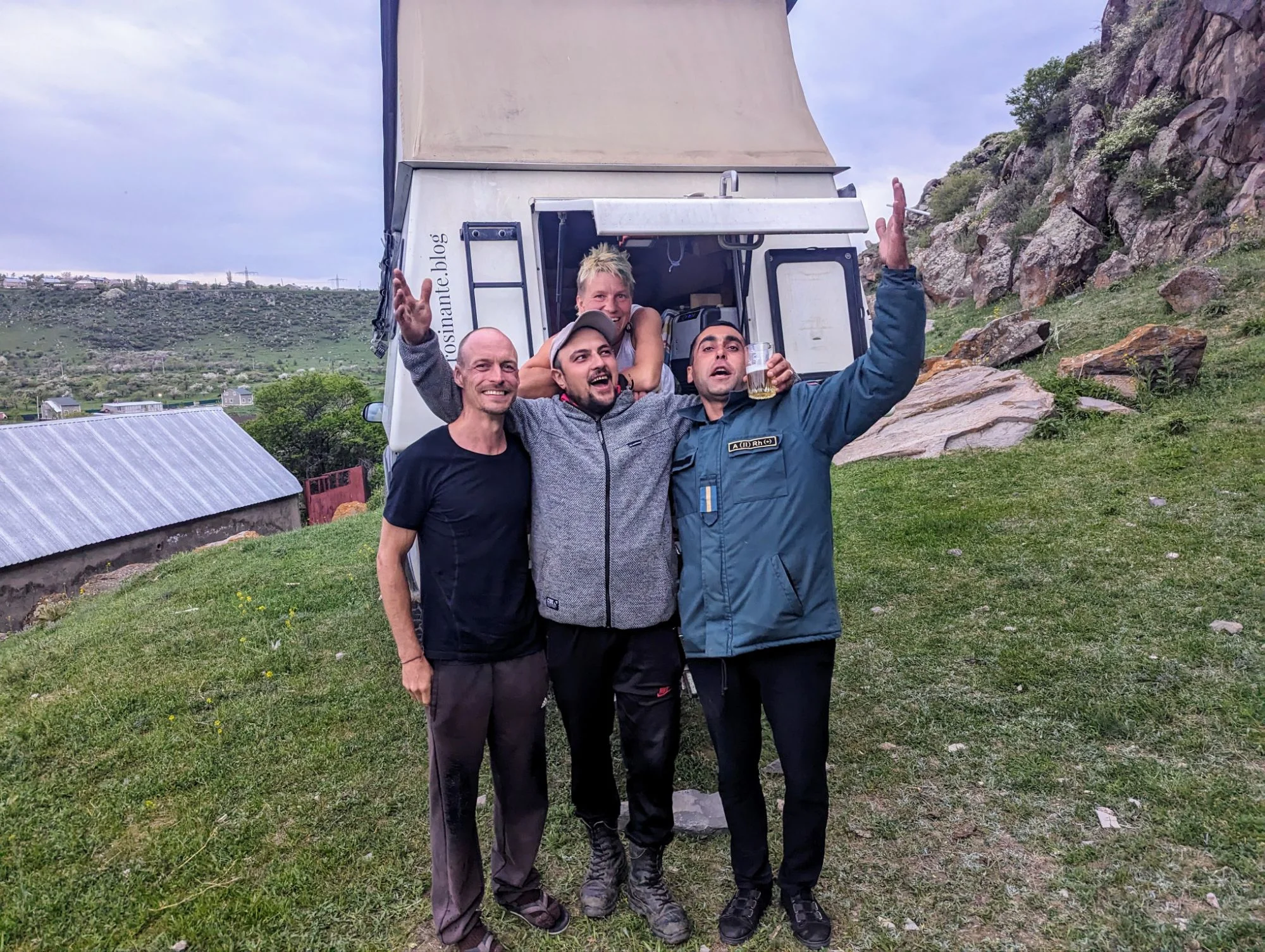 These guys took us with them to a hot spring bath and we had a good time together. And there were a lot more of these lovely Armenian people.
