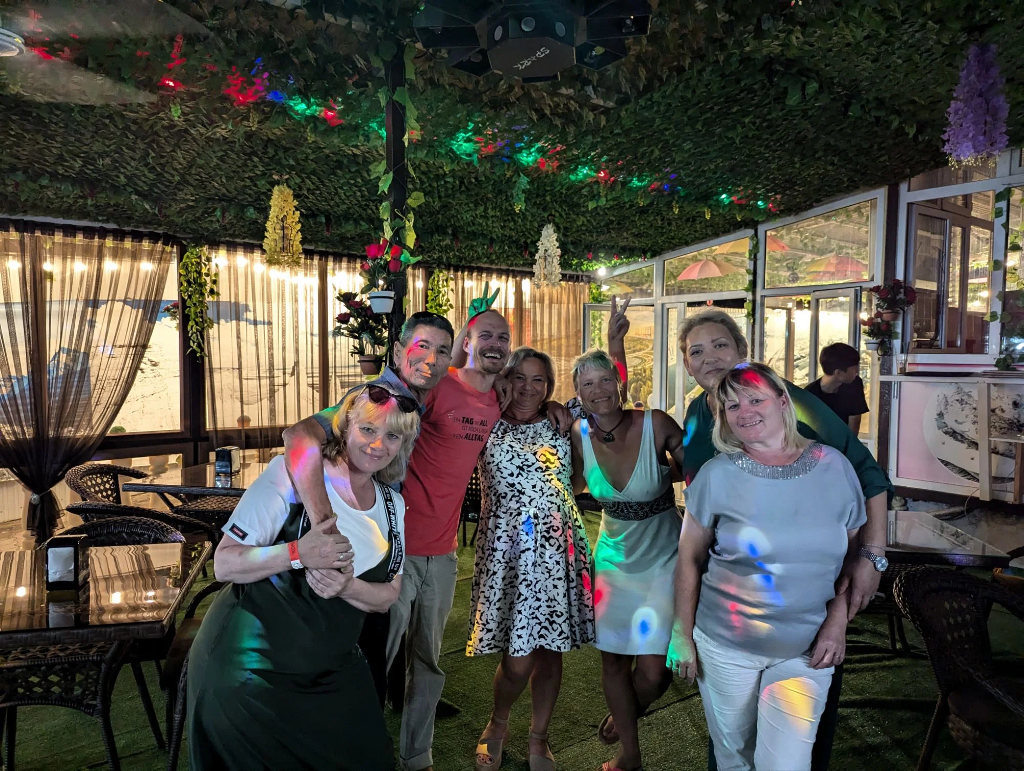 After having dinner we met a group of Kazakh celebrating a birthday and had a great time with them dancing to all kinds of music.