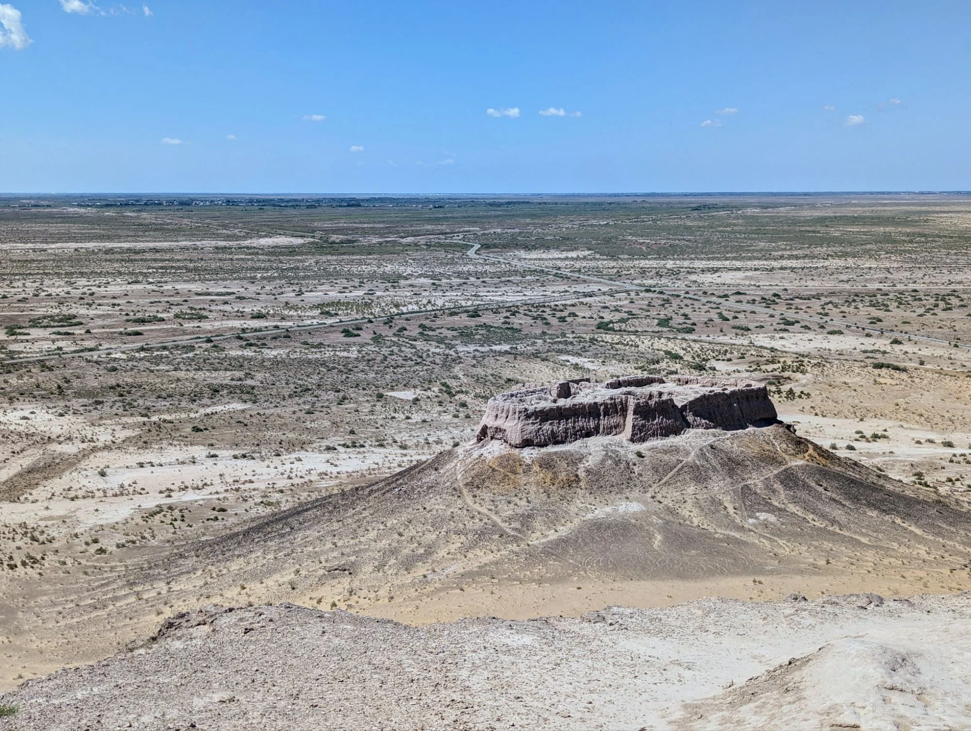 We skipped the Aral Sea because we didn’t want to make the detour and went to visit an old sand stone fortress.