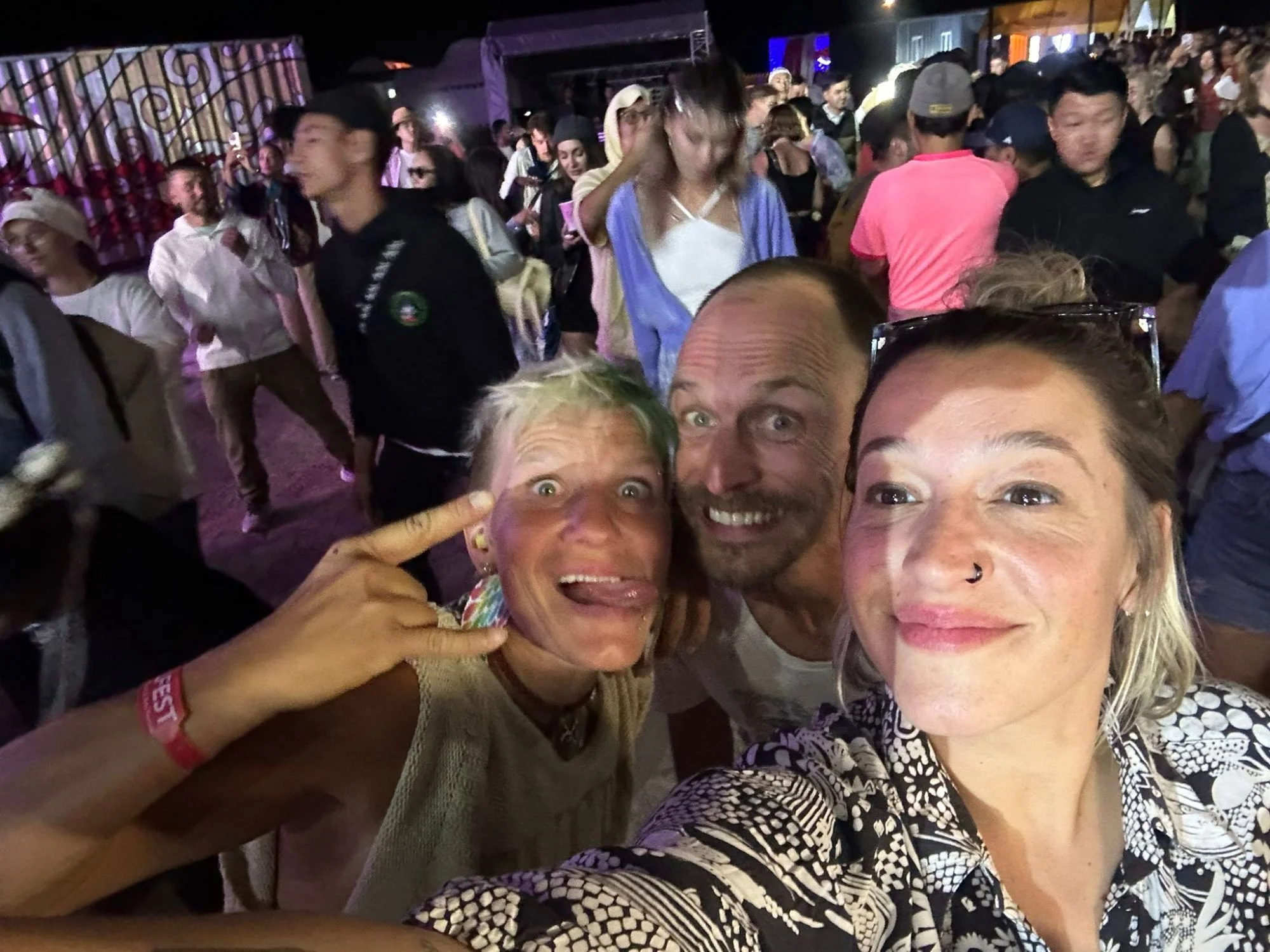 We met a lot of happy and nice people.