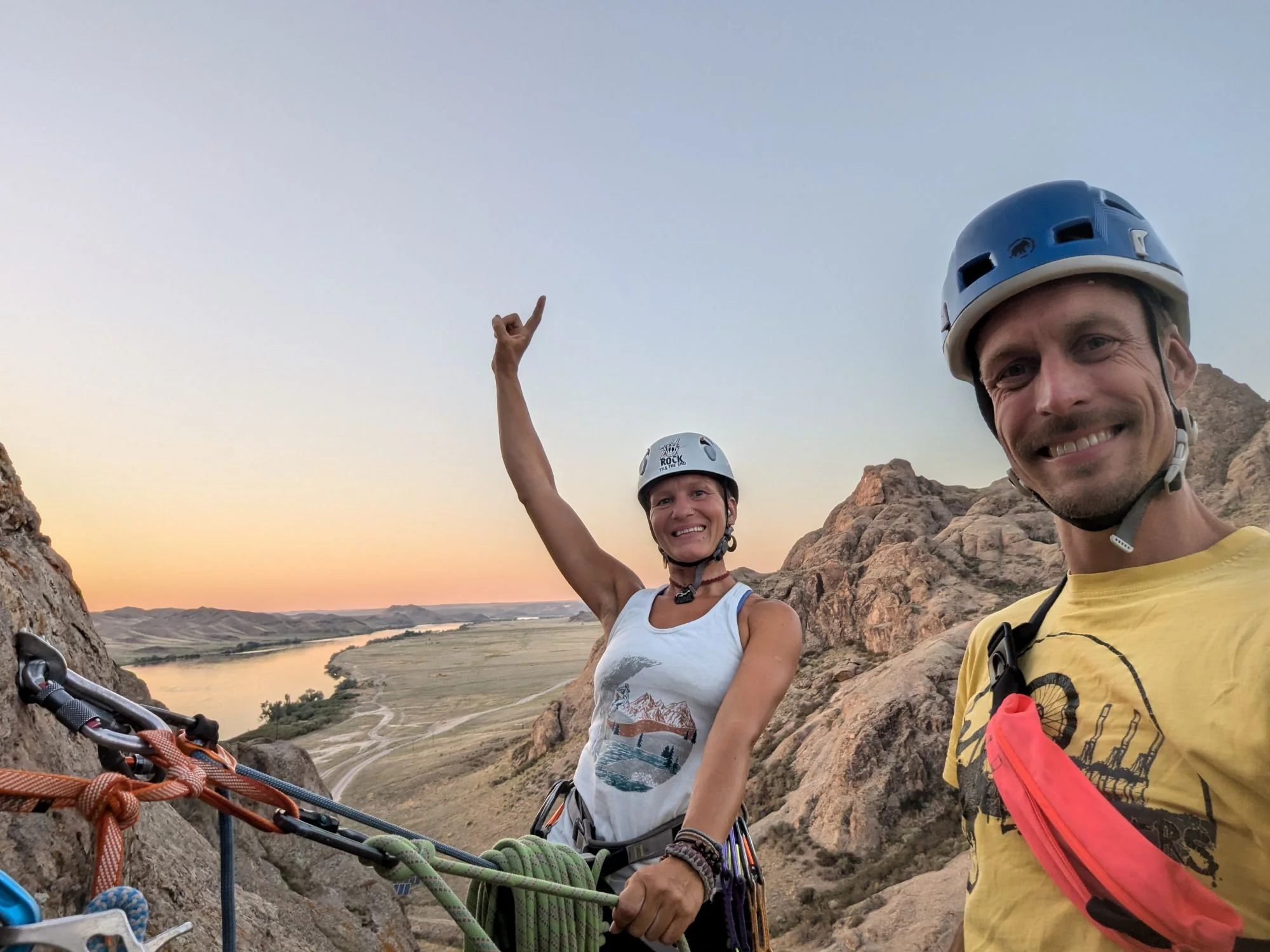 There were almost 300 bolted routes and we climbed a lot of them.