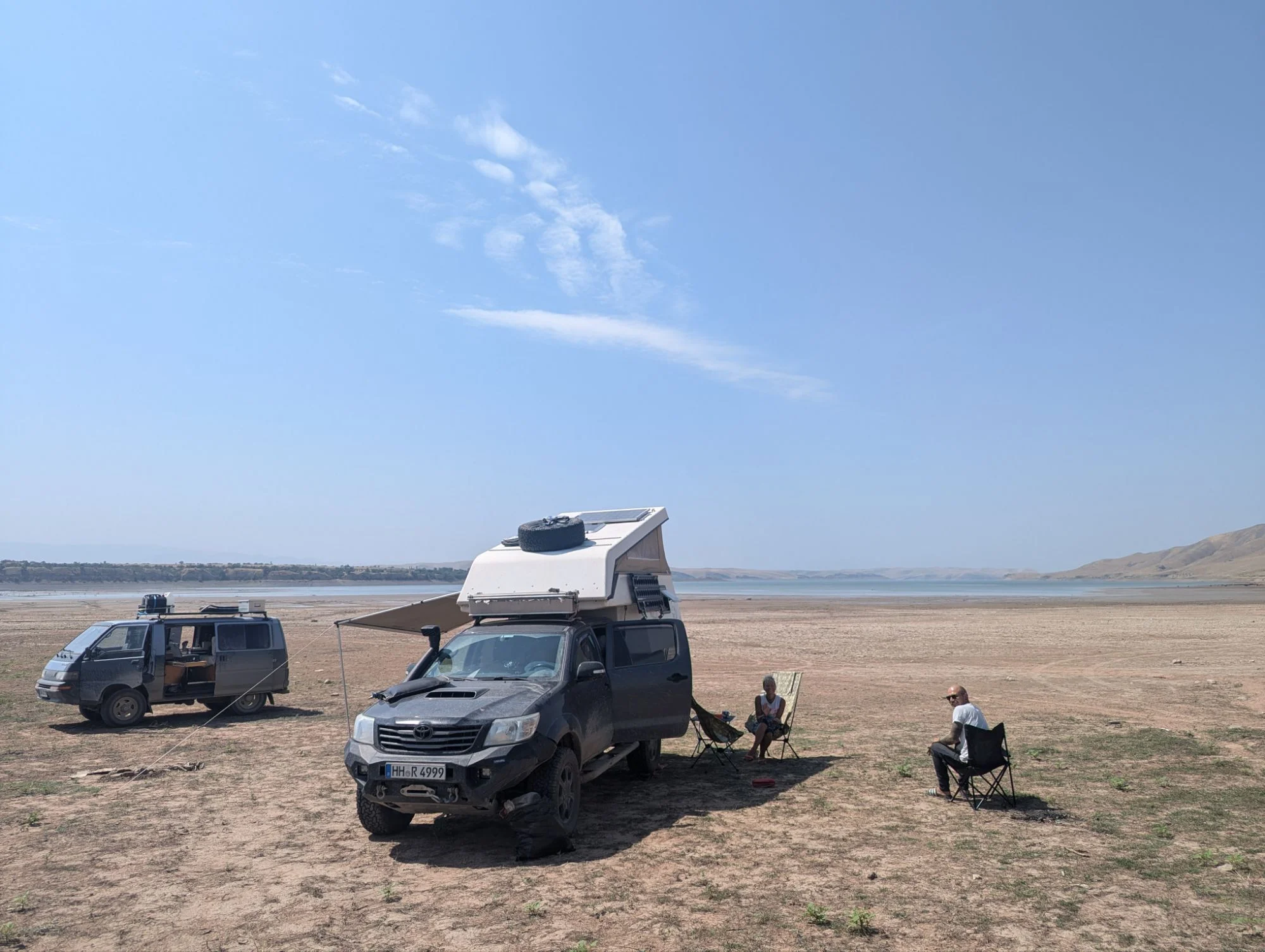 Close to Osh, we met with Simon and planned our route on the famous Pamir Highway.