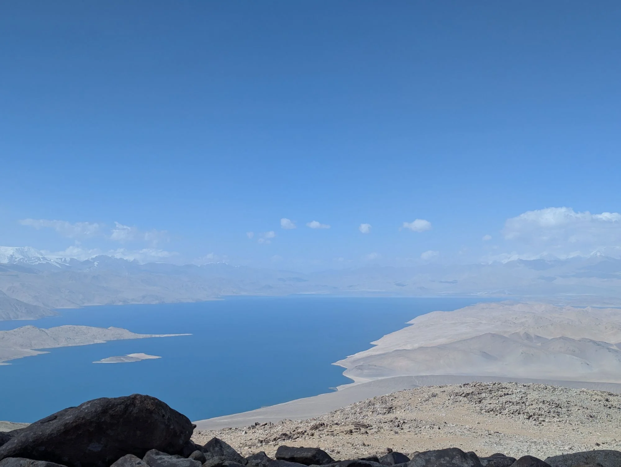 The view from the summit was amazing! On 5000 meters  surrounded by 7000 to 8000 meter high mountains and perfect weather.