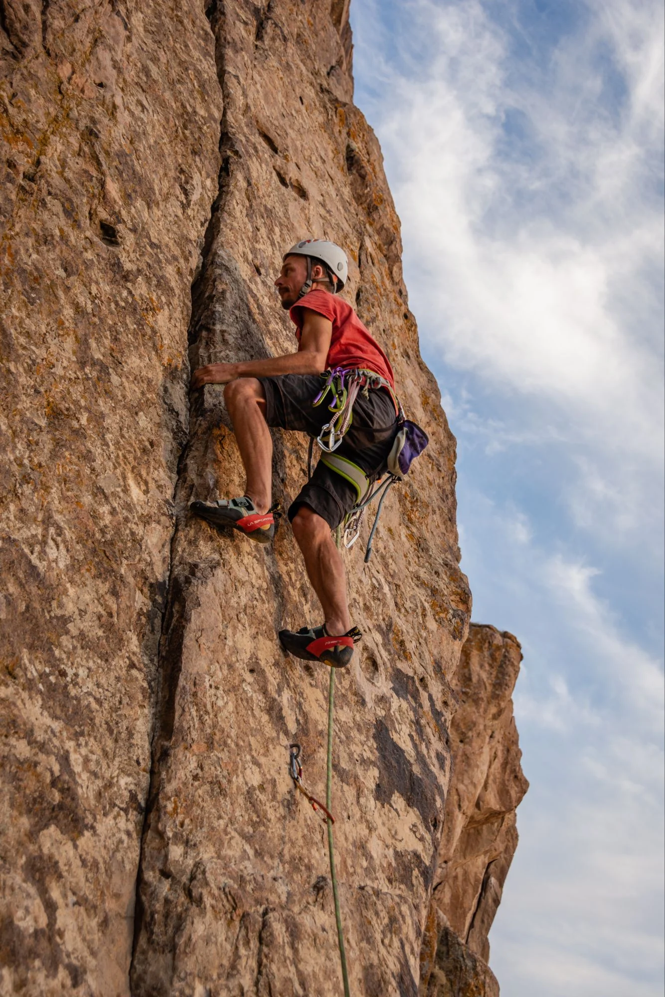 Climbing on another wall.