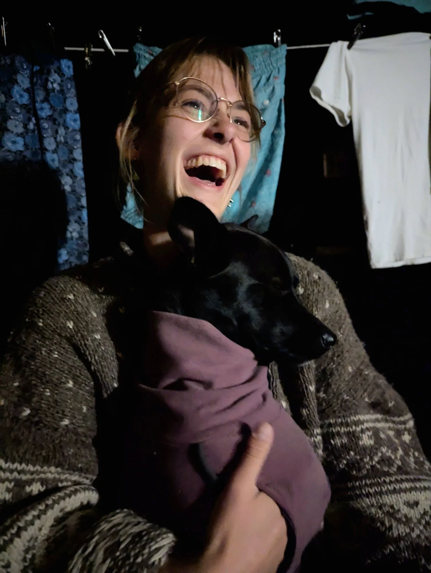 Maria, who we had met before in Murghab on the Pamir and at the border from Tajikistan to Kyrgyzstan, and her &ldquo;half-human-half-dog dog&rdquo; Vedi and another friend came as well and together we had a great time.