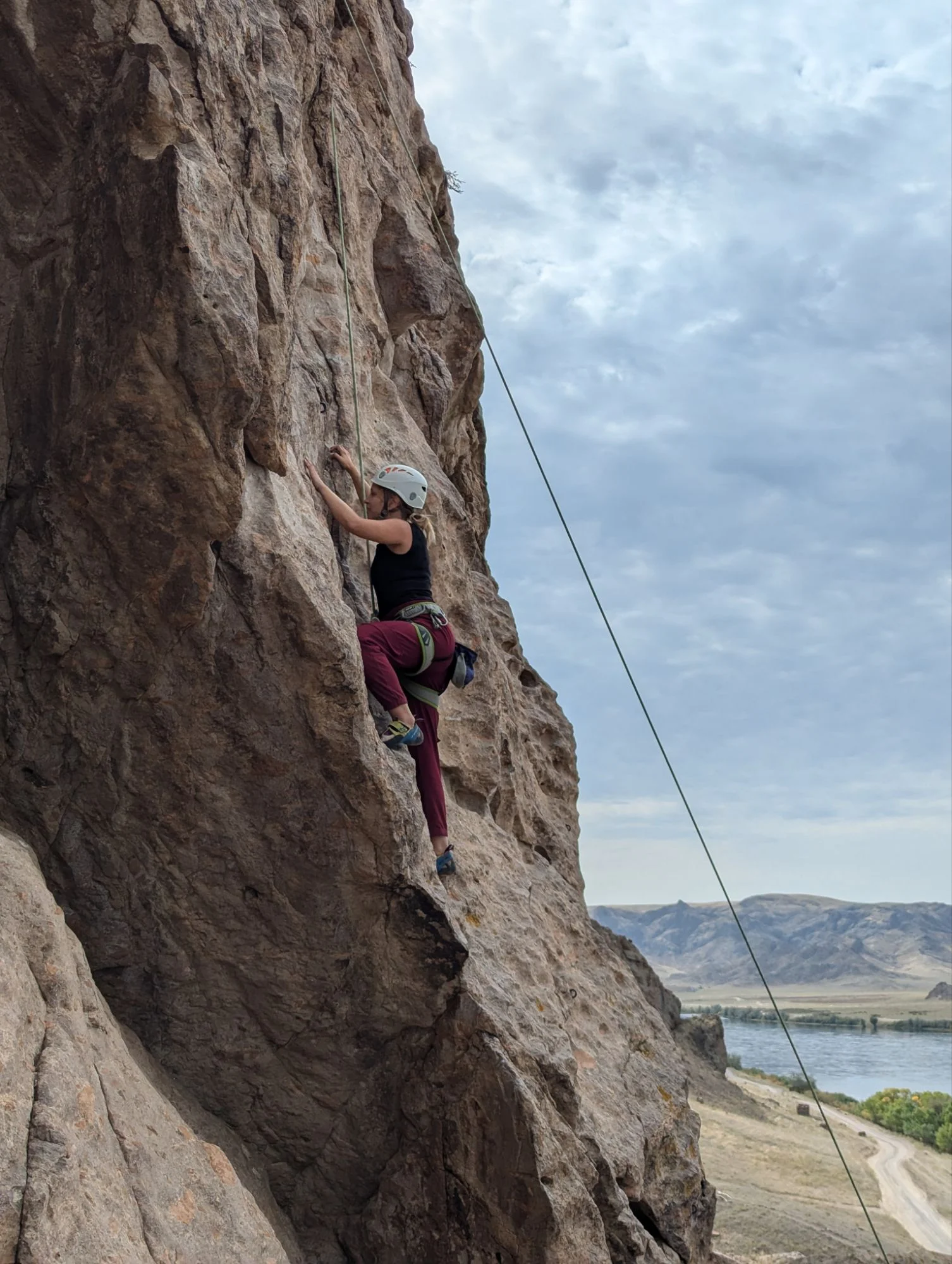 It was super awesome and they did super good. Although they had no own climbing shoes. Racki&rsquo;s shoes were good for Sarah, but Wouter suffered a lot in my way to small shoes.