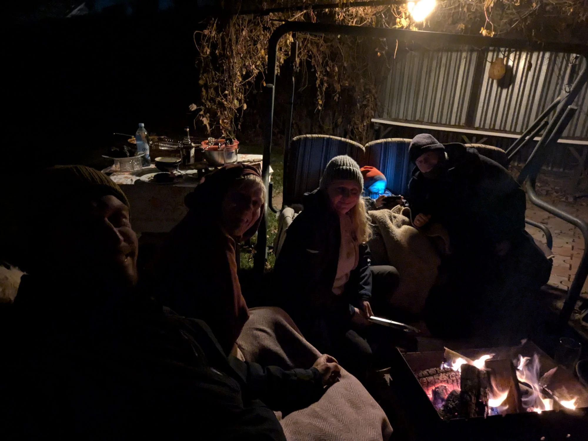 Had a bonfire with friends.