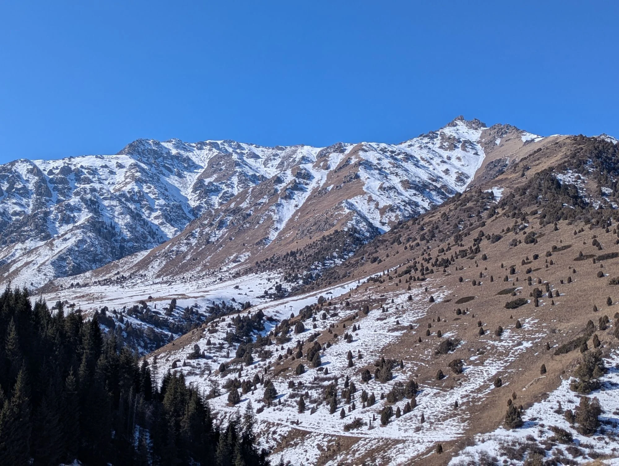 And the snow seemed to already be vanishing.