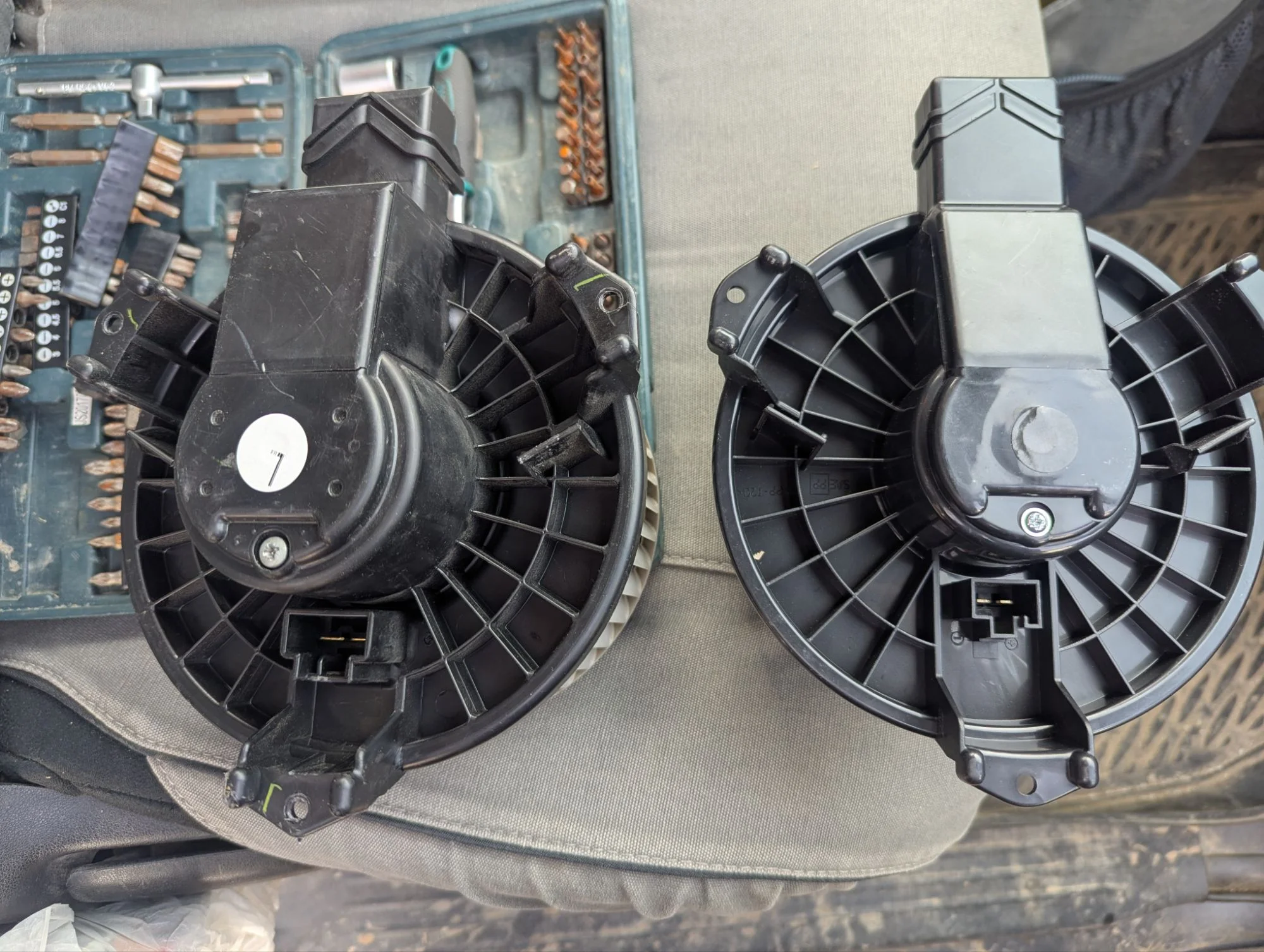 Our heating and air condition blower started to make disturbing noises and so we went to car city in Almaty to get a new one.