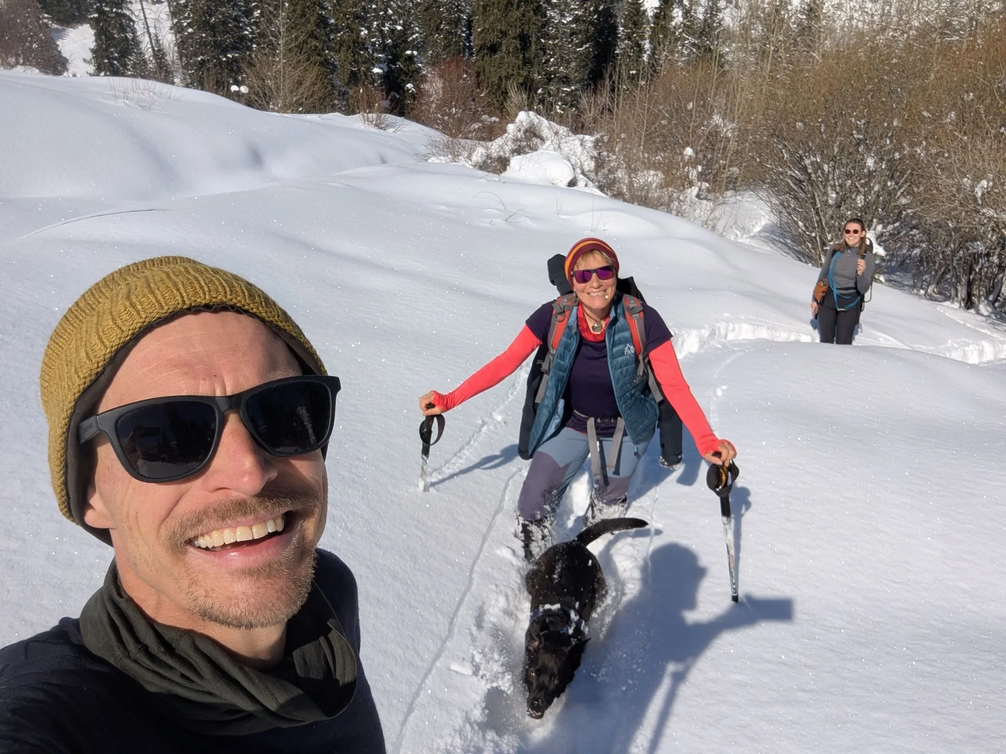 The snow was pretty deep. Sometimes even waist deep and so we had to fight through it.