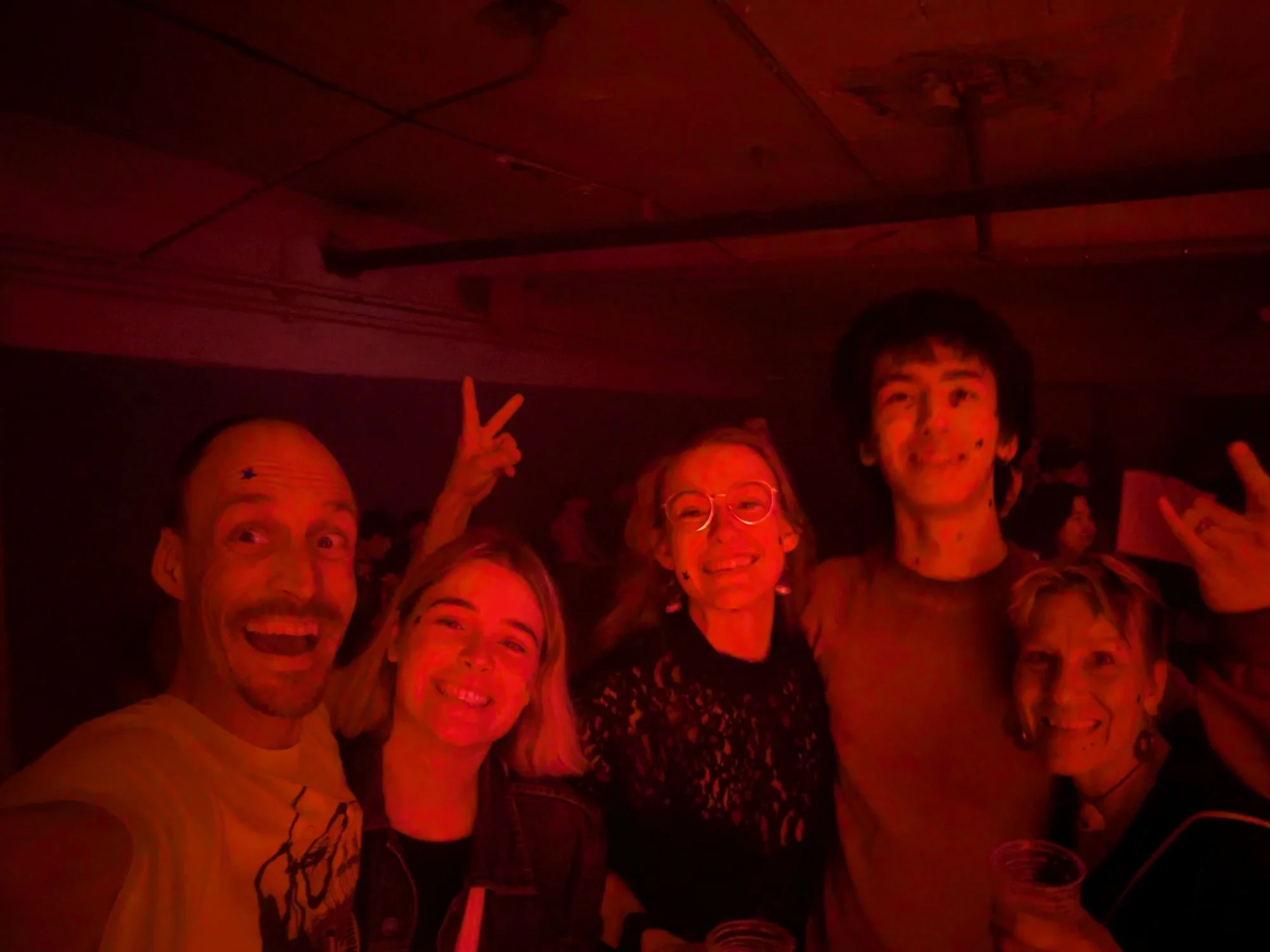 … and partying on a techno party in a nice, old bunker location.