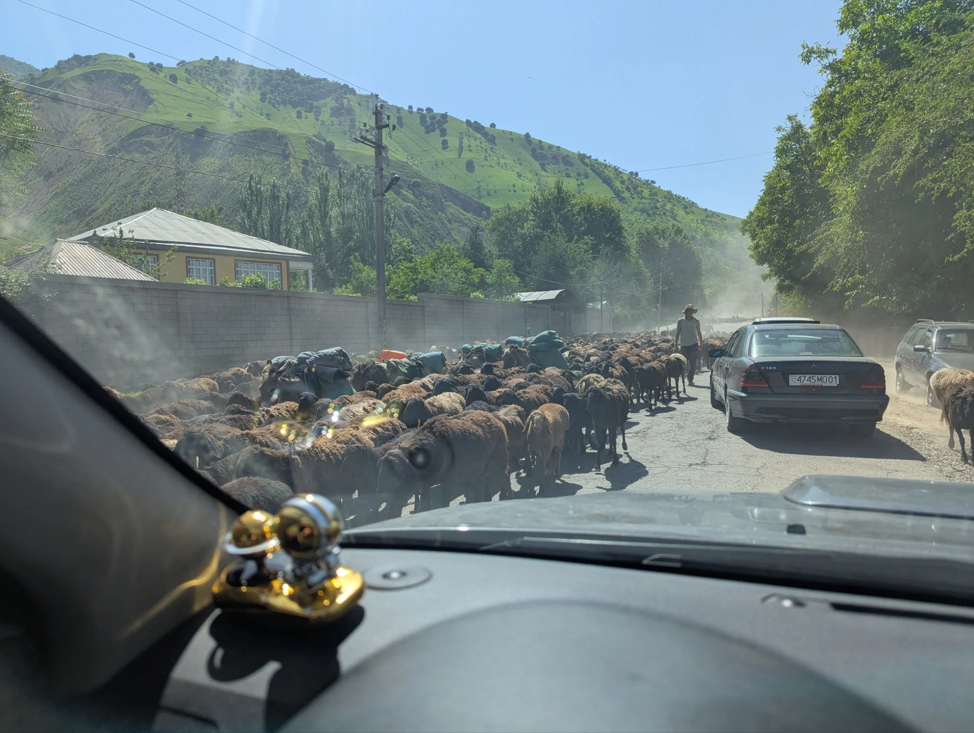 We continued our way on the ordinary Tajik roads.