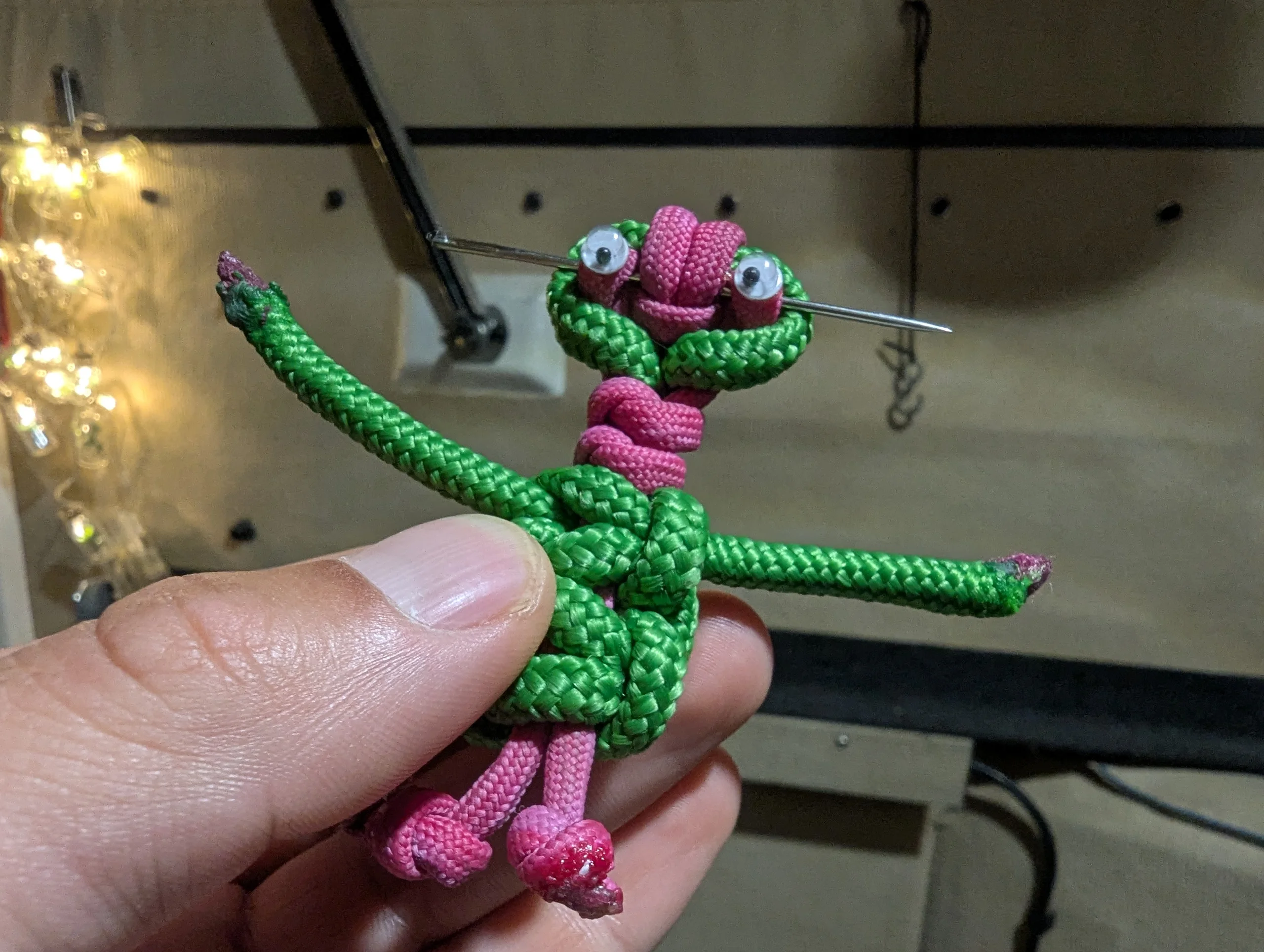 At our next spot, Racki made me this little alien friend called Helmut. We love him and since then, he&rsquo;s been hanging around in our cabin.