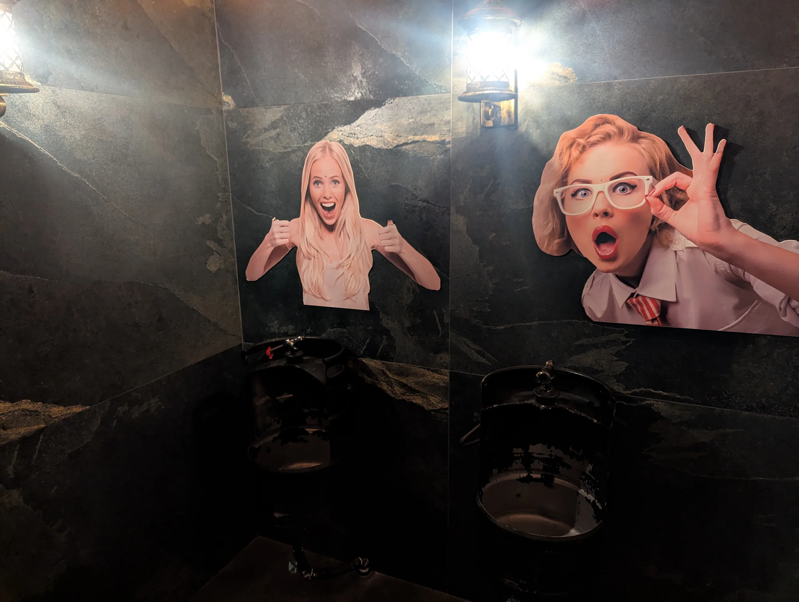 The best toilet decoration above the pissoir in a bar we visited.