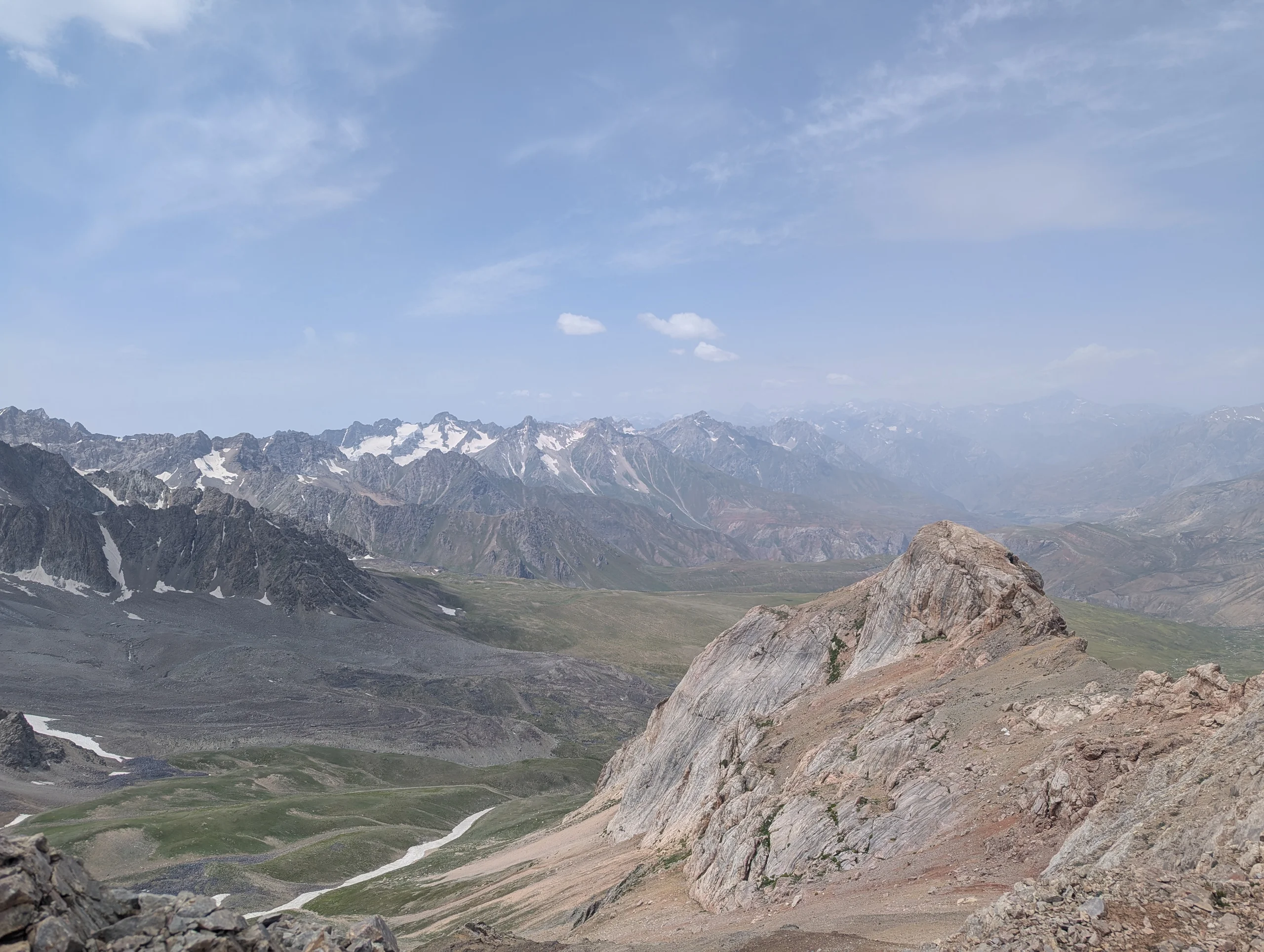 The hike went all around a very famous white crag.