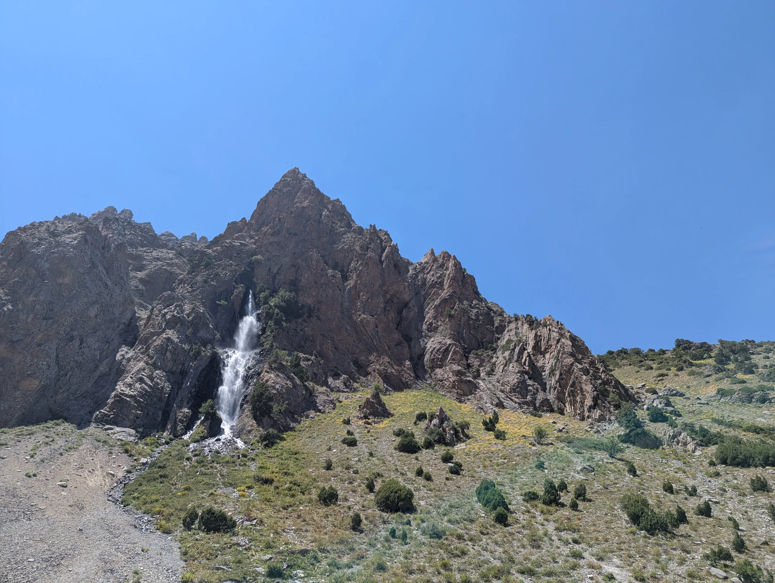 The hike brought us to a very beautiful waterfall!