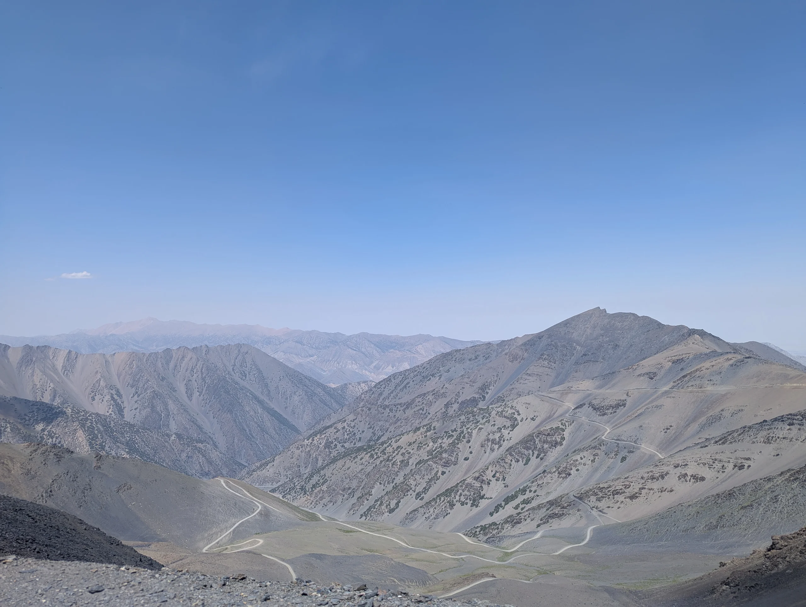 After some days, we continued our way back to Kyrgyzstan and took one of the more remote and lonely mountain passes.