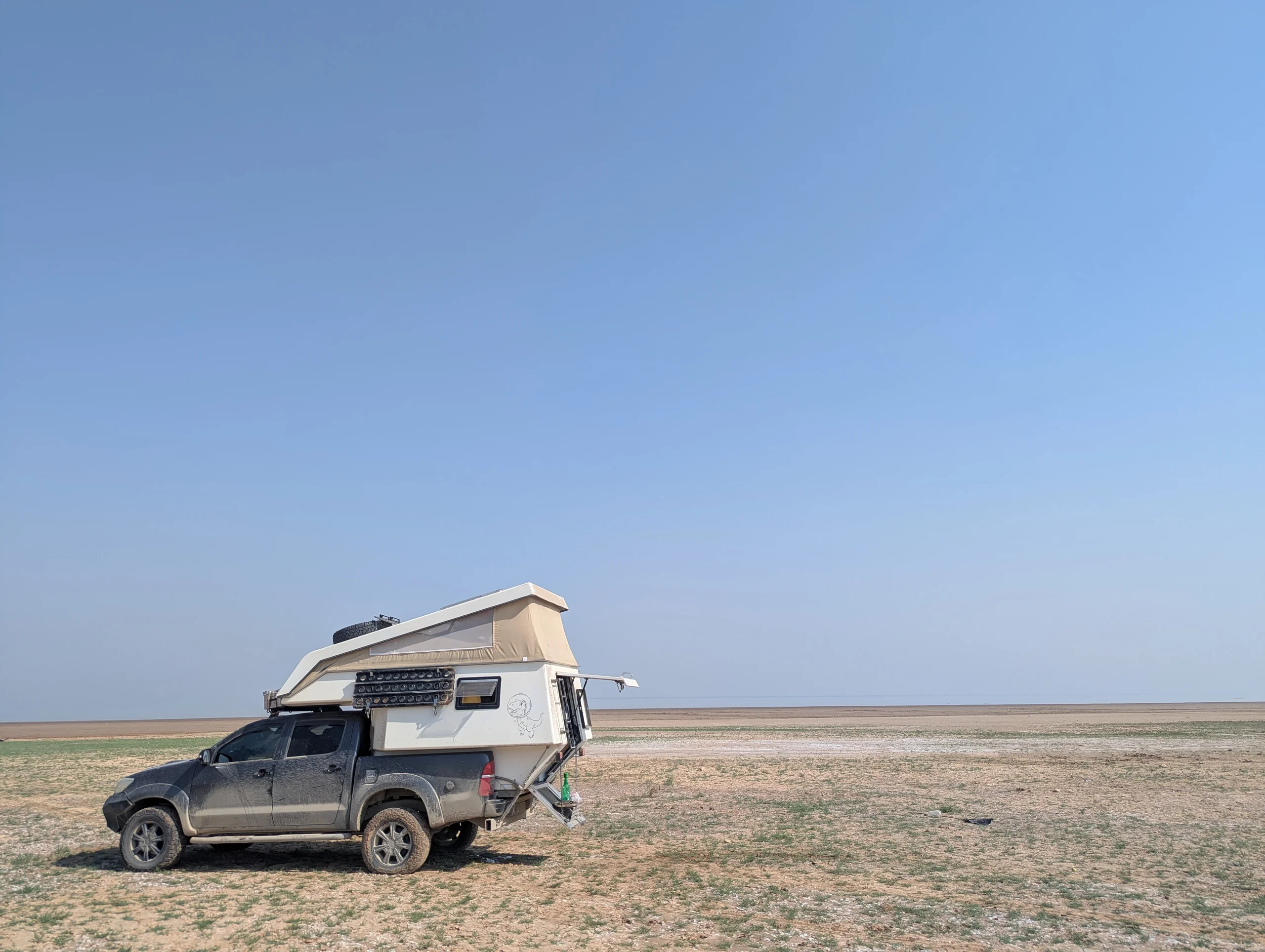 And we made it close to the border to a big lake we&rsquo;ve only been to once before. And like most of the times when we arrive at a lake, we helped a group of locals to recover their car from the muddiness.