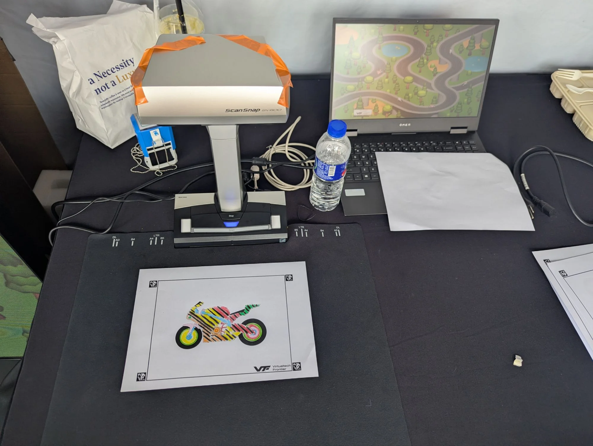 And we painted motorcycles which then got digitalized and were racing a digital race 🏁