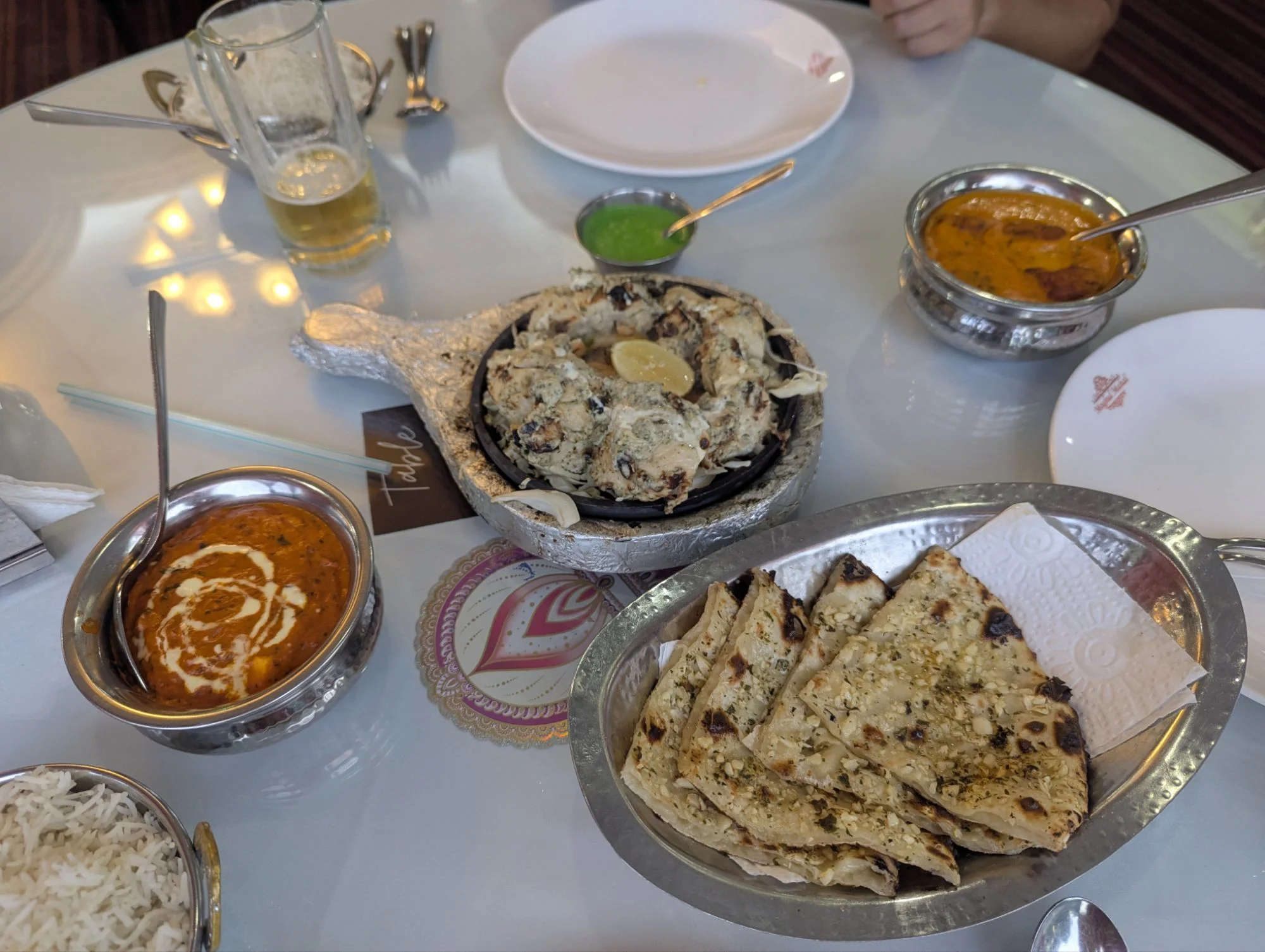 We had a last, very delicious dinner together in an Indian restaurant, &mldr;