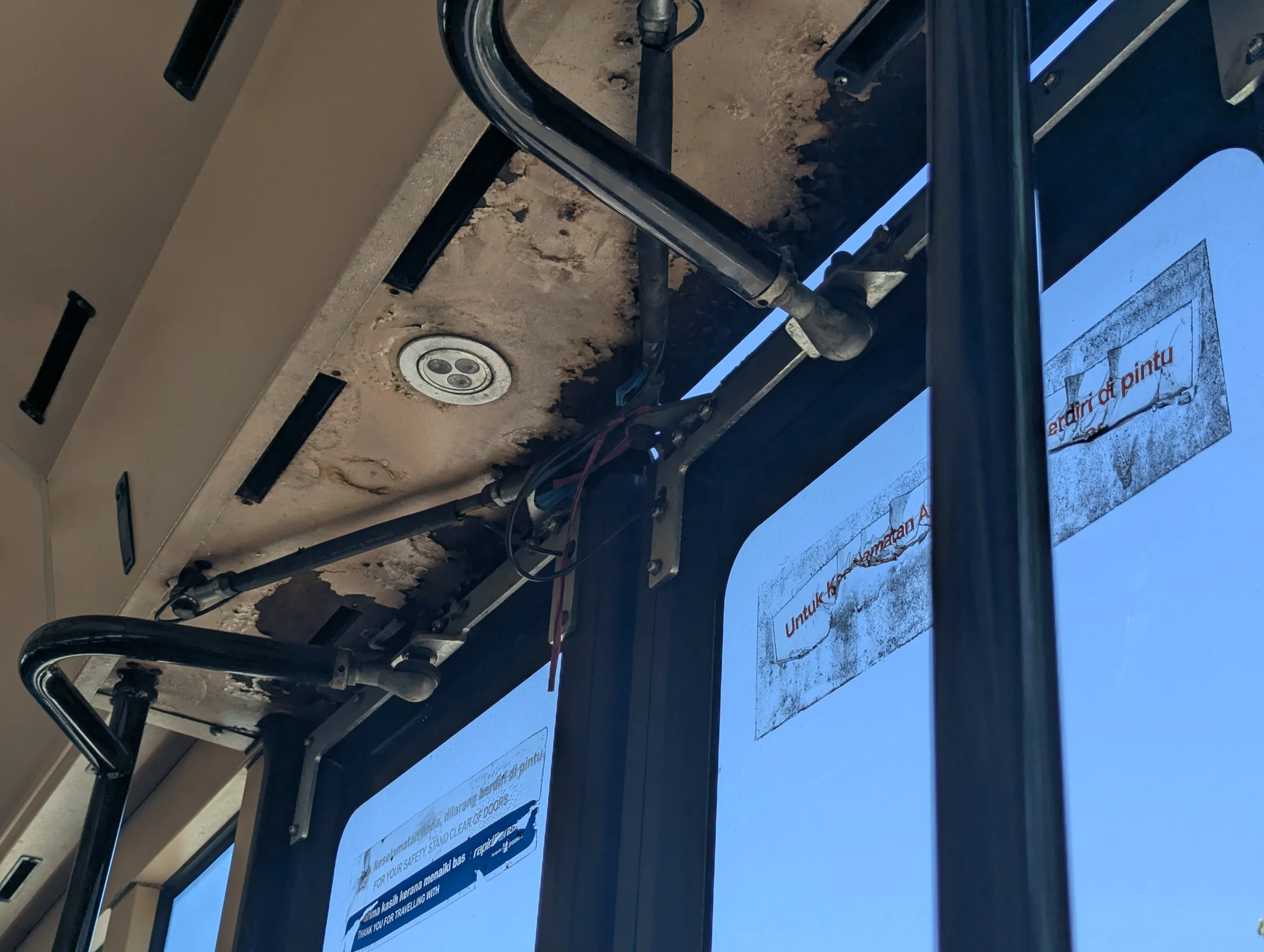 On the way to a hike, the door of the bus broke down and we helped our thankful driver to repair it and were able to continue our ride.
