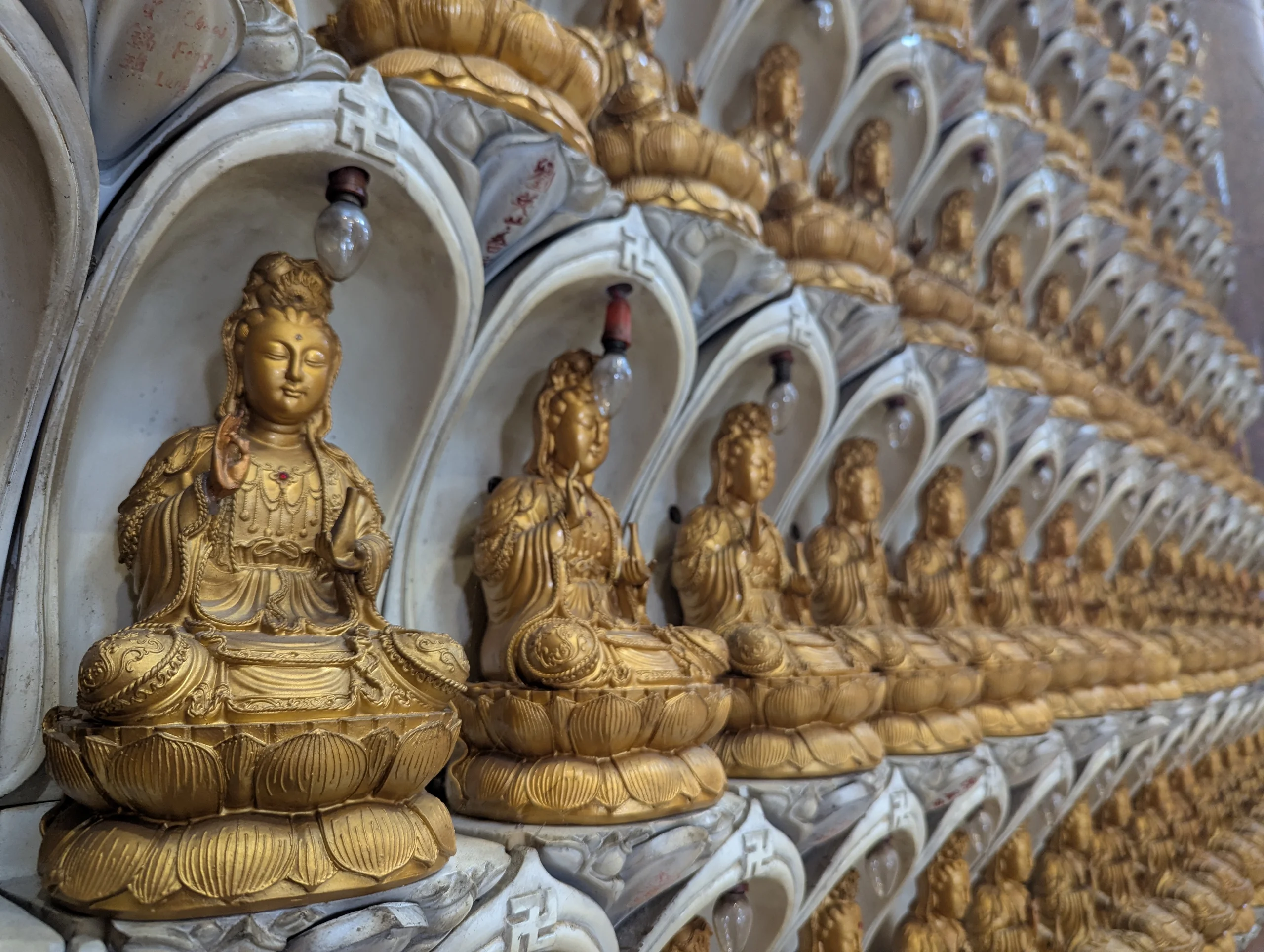 About 10.000 buddha statues in one of the buildings.