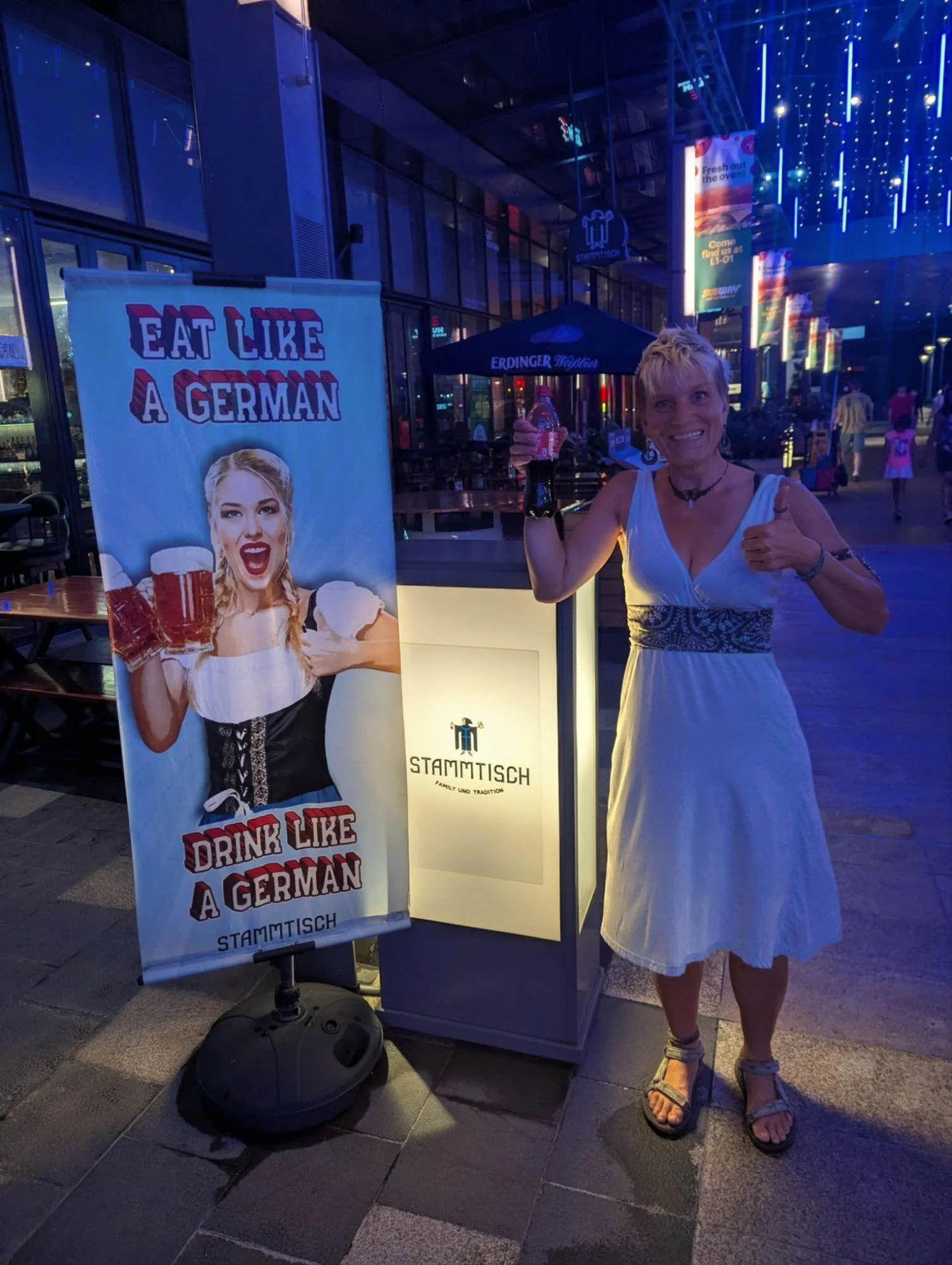 From Merapoh we took a train and a long distance bus back to Kuala Lumpur to celebrate New Years Eve. We found some interesting &ldquo;German&rdquo; advertisement 😁